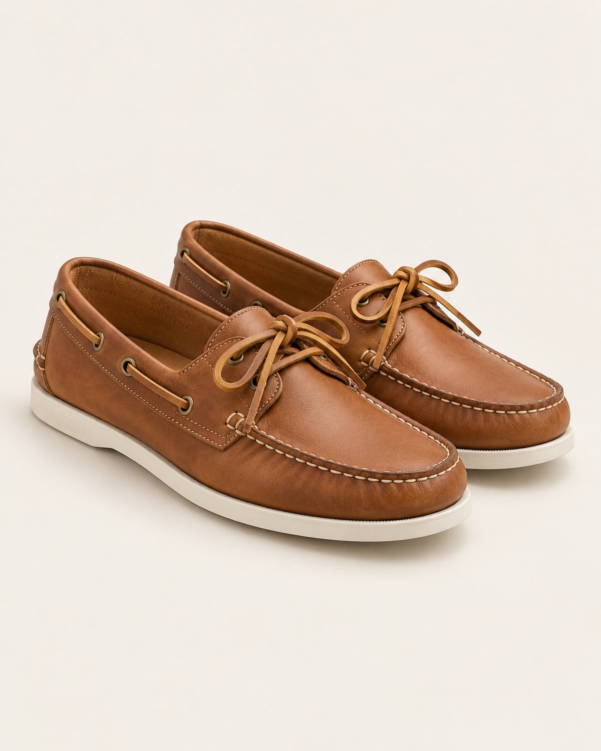 Men's Tan Riva Leather Boat Shoes