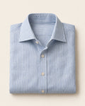 Men's Blue Sorrento Striped Linen Shirt