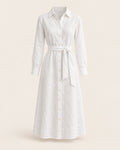 Women's White Ravello Linen Shirt Dress